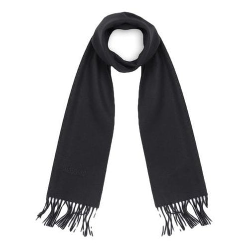 Pre-owned Moschino Wool Scarf & Pocket Square In Black