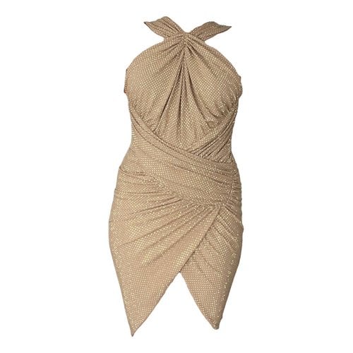 Pre-owned Alexandre Vauthier Mini Dress In Gold