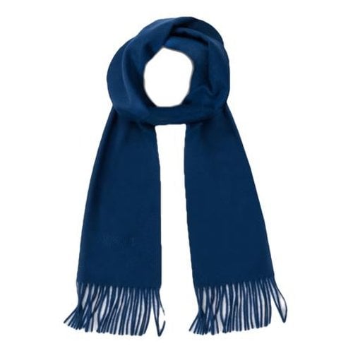 Pre-owned Moschino Wool Scarf & Pocket Square In Blue