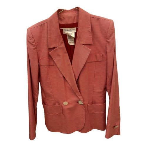 Pre-owned Saint Laurent Suit Jacket In Red
