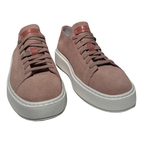 Pre-owned Santoni Trainers In Pink