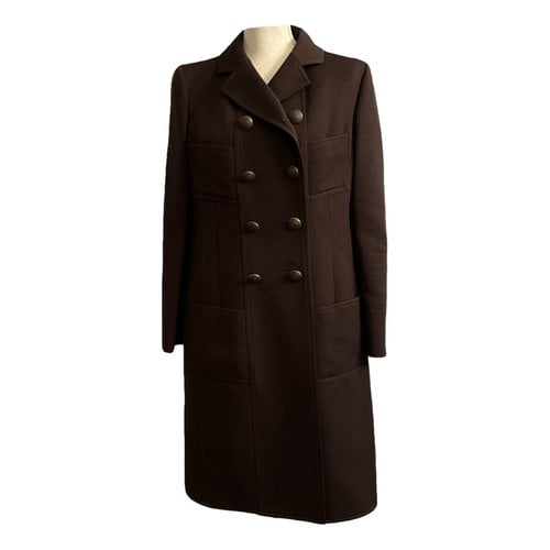 Pre-owned Moschino Cheap And Chic Wool Coat In Brown
