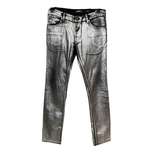 Pre-owned Just Cavalli Slim Jean In Silver