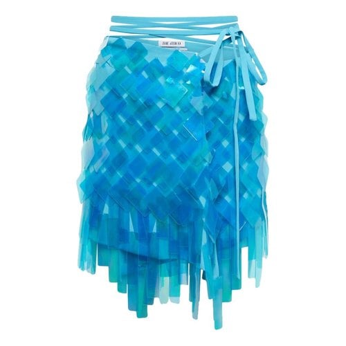 Pre-owned Attico Mini Skirt In Blue