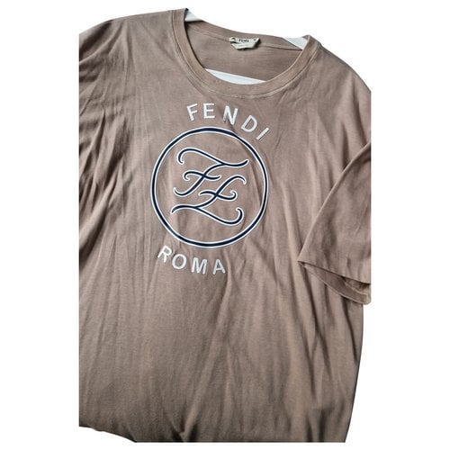 Pre-owned Fendi T-shirt In Beige