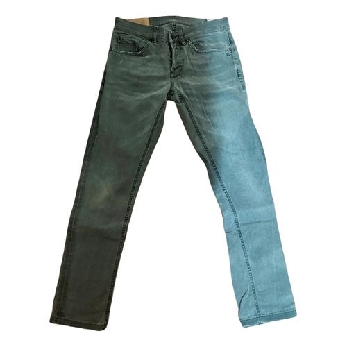 Pre-owned Dondup Straight Jeans In Grey