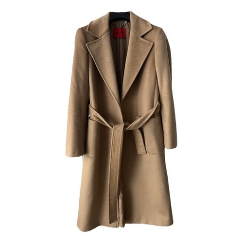 Pre-owned Max & Co Wool Coat In Camel