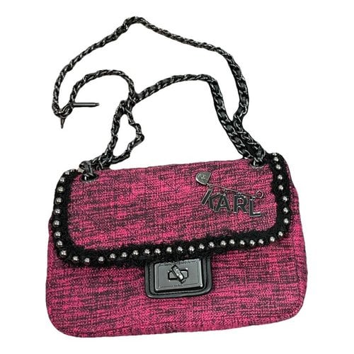 Pre-owned Karl Lagerfeld Cloth Handbag In Pink