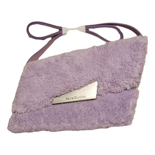 Pre-owned Acne Studios Faux Fur Handbag In Purple