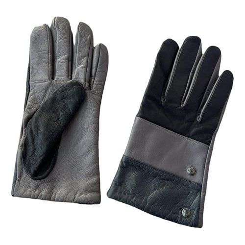Pre-owned Miss Sixty Leather Gloves In Black