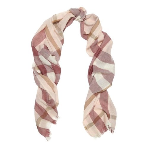 Pre-owned Burberry Cashmere Scarf In Pink
