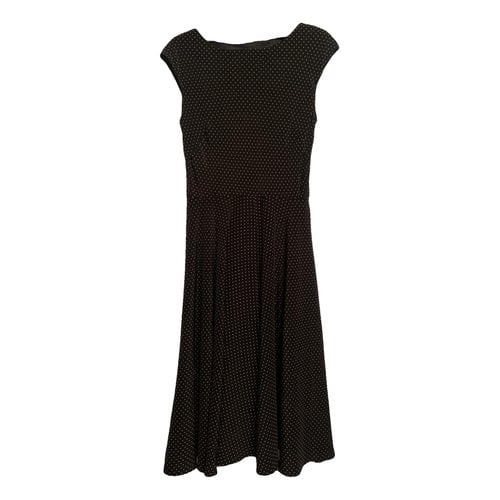 Pre-owned Lauren Ralph Lauren Silk Mid-length Dress In Black