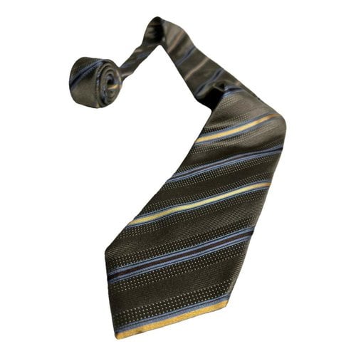 Pre-owned Canali Silk Tie In Grey