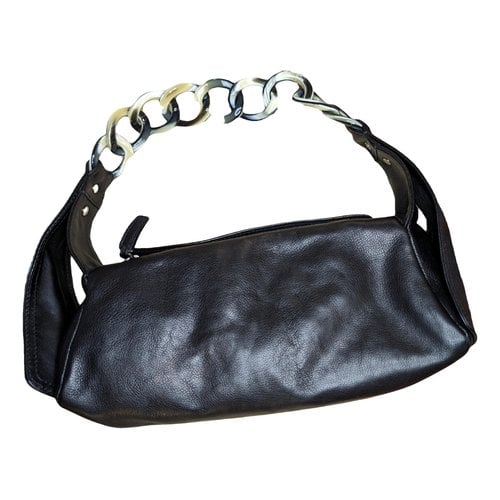 Pre-owned Sergio Rossi Leather Handbag In Black