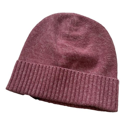 Pre-owned Theory Cashmere Beanie In Pink