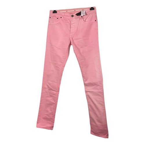 Pre-owned Isaia Trousers In Pink