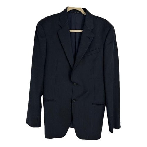 Pre-owned Armani Collezioni Wool Suit In Blue