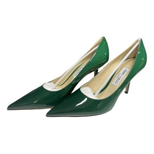 Pre-owned Jimmy Choo Patent Leather Heels In Green