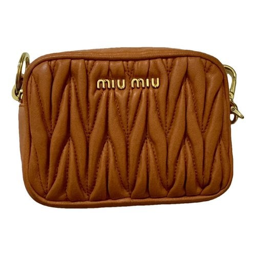 Pre-owned Miu Miu Leather Purse In Orange