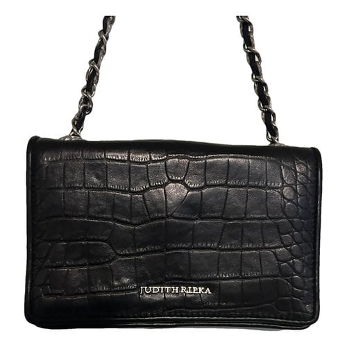 Pre-owned Judith Ripka Leather Handbag In Black