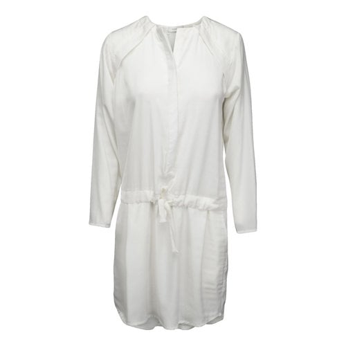 Pre-owned Munthe Silk Mid-length Dress In White