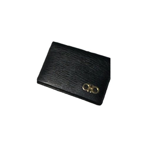 Pre-owned Ferragamo Leather Wallet In Black