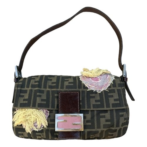 Pre-owned Fendi Baguette Cloth Handbag In Multicolour