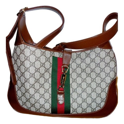 Pre-owned Gucci Jackie 1961 Cloth Handbag In Beige