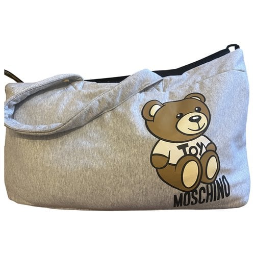 Pre-owned Moschino Travel Bag In Grey
