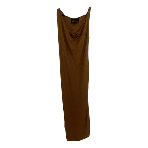 Pre-owned Vivienne Westwood Anglomania Mid-length Dress In Gold