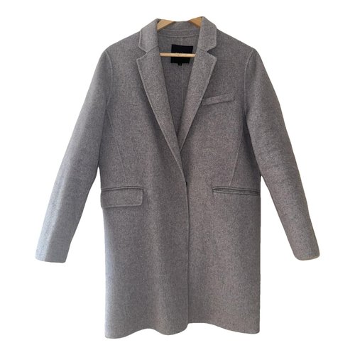 Pre-owned Maje Fall Winter 2020 Wool Coat In Grey