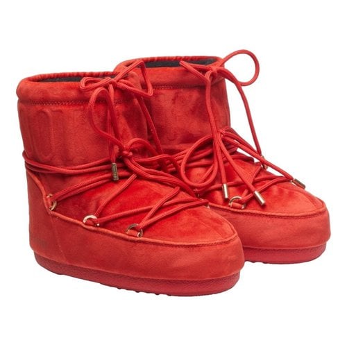 Pre-owned Moon Boot Snow Boots In Red