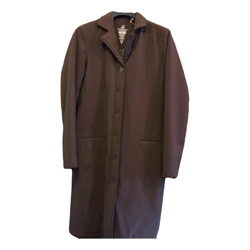 Pre-owned K-way Trench Coat In Brown