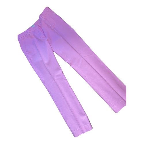 Pre-owned True Royal Straight Pants In Pink