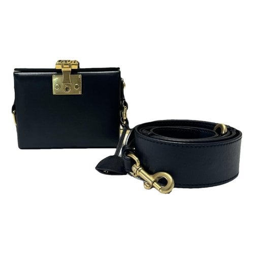 Pre-owned Dior Addict Leather Handbag In Black