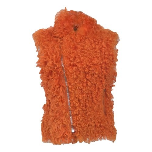 Pre-owned Joseph Leather Jacket In Orange