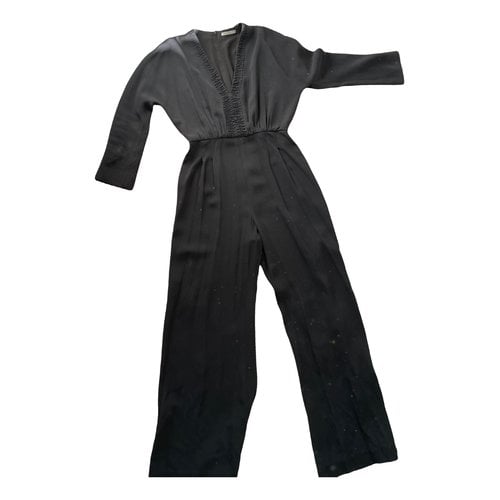 Pre-owned Emilia Wickstead Silk Jumpsuit In Black