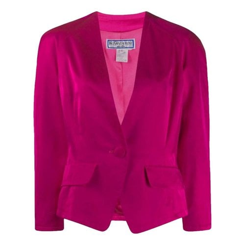 Pre-owned Saint Laurent Short Vest In Pink