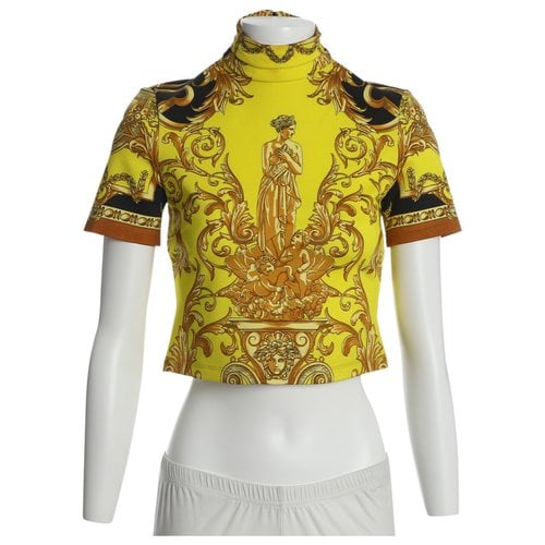 Pre-owned Versace Top In Yellow