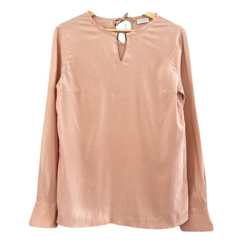 Pre-owned Brunello Cucinelli Silk Blouse In Pink