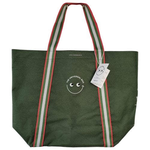 Pre-owned Anya Hindmarch Tote In Green