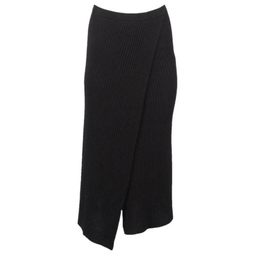 Pre-owned Madeleine Thompson Cashmere Mid-length Skirt In Black