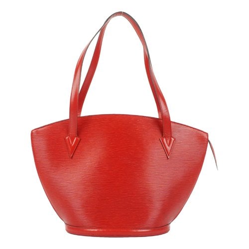 Pre-owned Louis Vuitton Saint Jacques Leather Handbag In Red