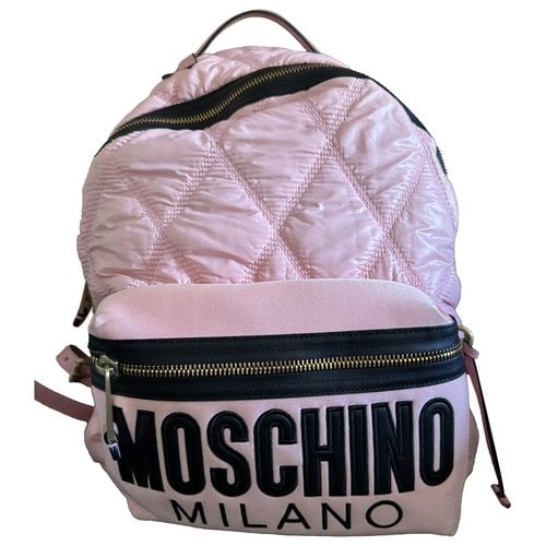 Pre-owned Moschino Backpack In Pink