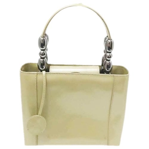 Pre-owned Dior Patent Leather Handbag In Khaki