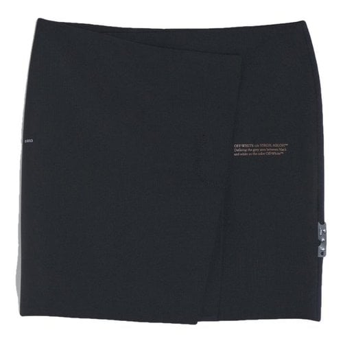 Pre-owned Off-white Wool Skirt In Black