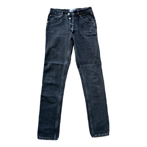 Pre-owned Balenciaga Straight Jeans In Anthracite