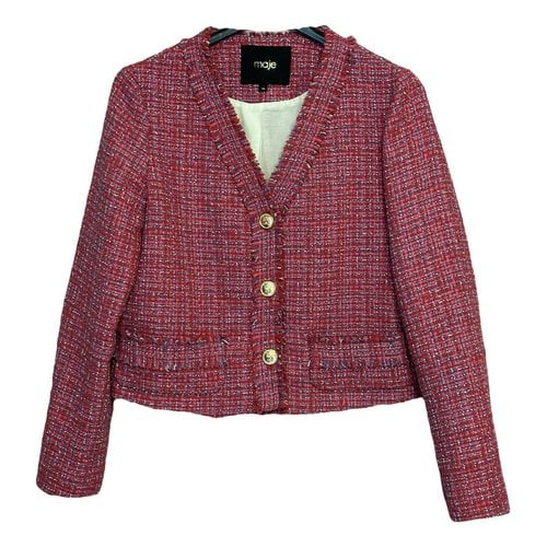 Pre-owned Maje Tweed Jacket In Multicolour