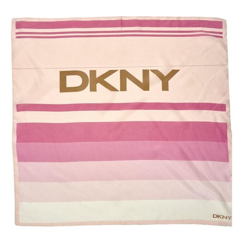 Pre-owned Dkny Silk Neckerchief In Pink