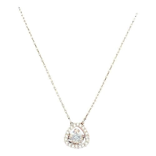Pre-owned Swarovski Crystal Necklace In White